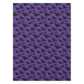Halloween zwart vleermuizen paarse cool spooky pat tafelkleed (Voorkant)