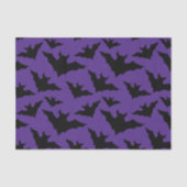 Halloween zwart vleermuizen paarse cool spooky pat tissuepapier (Voorkant)