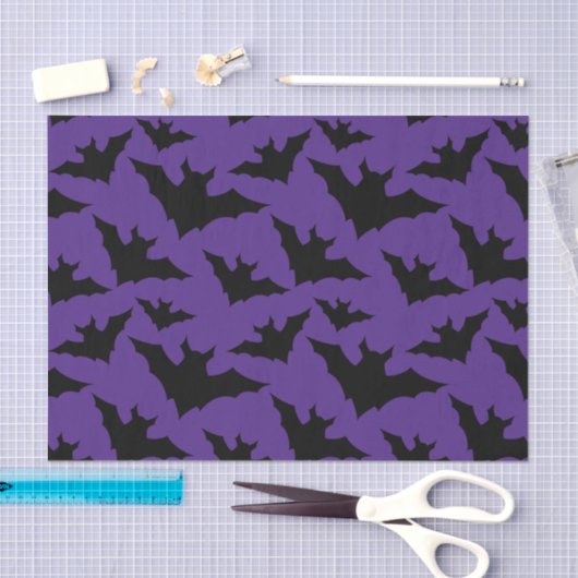 Halloween zwart vleermuizen paarse cool spooky pat tissuepapier (Craft)
