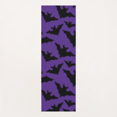 Halloween zwart vleermuizen paarse cool spooky pat yogamat (Voorkant)
