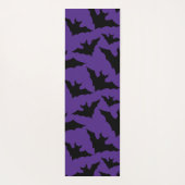 Halloween zwart vleermuizen paarse cool spooky pat yogamat (Achterkant)