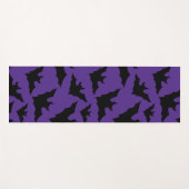 Halloween zwart vleermuizen paarse cool spooky pat yogamat (Voorkant (horizontaal))