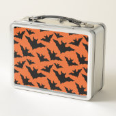 Halloween zwart vleermuizen sinaasappel cool spook (Achterkant)