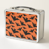 Halloween zwart vleermuizen sinaasappel cool spook (Voorkant)