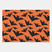 Halloween zwart vleermuizen sinaasappel cool spook inpakpapier vel (Voorkant 2)