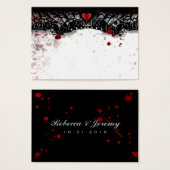 Halloween Zwart & Wit BLANK Bloed Splatter Plaats Visitekaartje (Voorkant /achterkant)