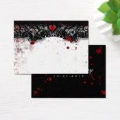 Halloween Zwart & Wit BLANK Bloed Splatter Plaats Visitekaartje (Bureau)
