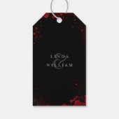 Halloween Zwart Wit Bloed Splatter Dank u Label Cadeaulabel (Achterkant)