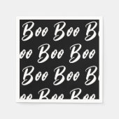 Halloween zwart-wit boek tekst patroon papier servet (Voorkant)