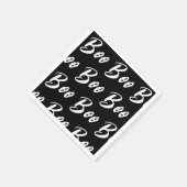 Halloween zwart-wit boek tekst patroon papier servet (Hoek)