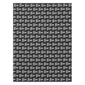 Halloween zwart-wit boek tekstpatroon tafelkleed (Voorkant)