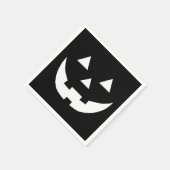 Halloween zwart-wit Jack o lantaarnpapier Servet (Hoek)