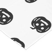 Halloween zwart-wit jack of lantaarnpatroon korte tafelloper (Hoek)