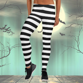 Halloween Zwart & Wit Kostuum Leggings