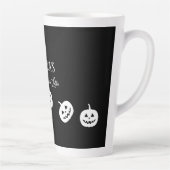 Halloween Zwart-wit Pompoen Spice Latte Mok (Rechts)