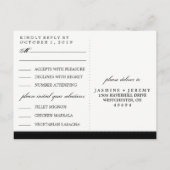 Halloween Zwart Wit Rood Roze MENU Matching RSVP (Achterkant)