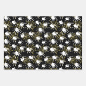 Halloween Zwart Wit Spin & Spin Webpatroon Inpakpapier Vel (Voorkant 2)