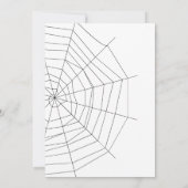 Halloween zwart-wit spinnenweb 2e verjaardag kaart (Achterkant)