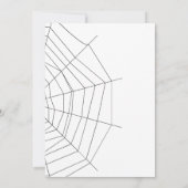 Halloween zwart-wit spinnenweb Baby shower Kaart (Achterkant)