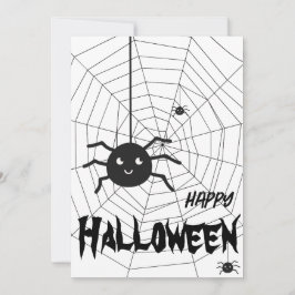 Halloween zwart-wit spinnenweb Wenskaart Kaart