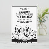 Halloween Zwart-wit Spooky Ghosts Verjaardag Kaart (Staand voorkant)