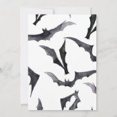 Halloween zwart-wit vleermuizen Baby shower Kaart (Achterkant)