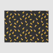 Halloween zwarte achtergrond met snoep maïs patroo tissuepapier (Voorkant)