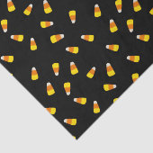 Halloween zwarte achtergrond met snoep maïs patroo tissuepapier (Detail)