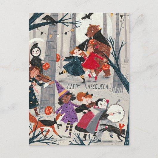 Halloween zwarte en rode kostuum parade Kaart (Voorkant)