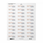 Halloween Zwarte en Witte Kleine Pompoen Etiket (Full Sheet)