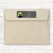 Halloween zwarte heks spookhuis etiket