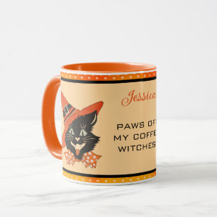 Halloween Zwarte Kat - Afblijven van mijn Koffie H Mok