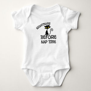 Halloween Zwarte Kat Baby Fijne Jersey T-Shirt