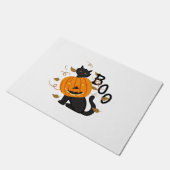 Halloween Zwarte kat Boo Deurmat (Schuin)