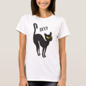 Halloween Zwarte Kat, Boo! Treat of Trick, Trendy T-shirt (Voorkant)