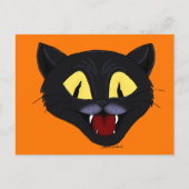 Halloween Zwarte Kat Briefkaart (Voorkant)