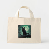 Halloween zwarte kat canvas tas (Voorkant)