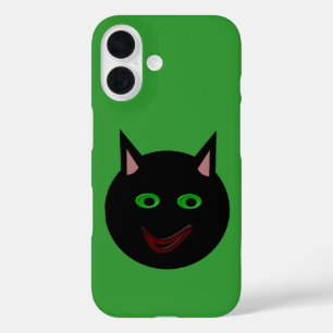Halloween Zwarte Kat iPhone 16 Hoesje