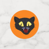 Halloween Zwarte Kat Confetti (Kleine voorkant)