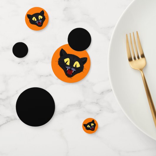 Halloween Zwarte Kat Confetti (Groep)