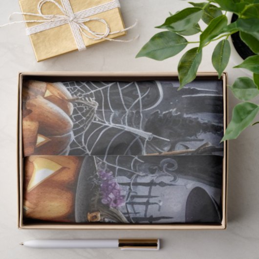 Halloween Zwarte Kat Decoupage Tissue Paper Tissuepapier (Geschenk)