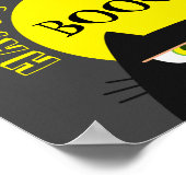 Halloween Zwarte Kat Eenvoudig Grappig Poster (Hoek)