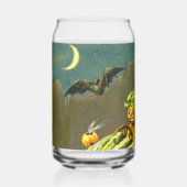  Halloween zwarte kat en heks Blikvorm Glas (Voorkant)