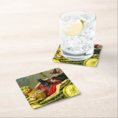  Halloween zwarte kat en heks Kartonnen Onderzetters (Insitu)