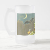  Halloween zwarte kat en heks Matglas Bierpul (Links)