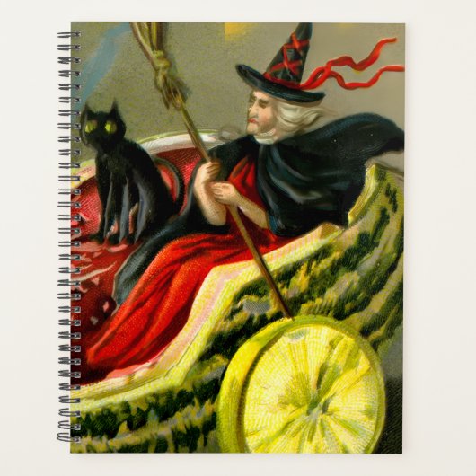  Halloween zwarte kat en heks Planner (Voorkant)
