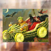 Halloween zwarte kat en heks Raamsticker (Vel 2)