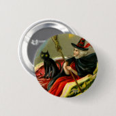 Halloween zwarte kat en heks Ronde Button 5,7 Cm (Voorkant /achterkant)