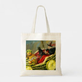 Halloween zwarte kat en heks Tote Bag (Achterkant)