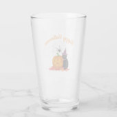 Halloween Zwarte Kat en Jack O Lantern Feestje Glas (Achterkant)